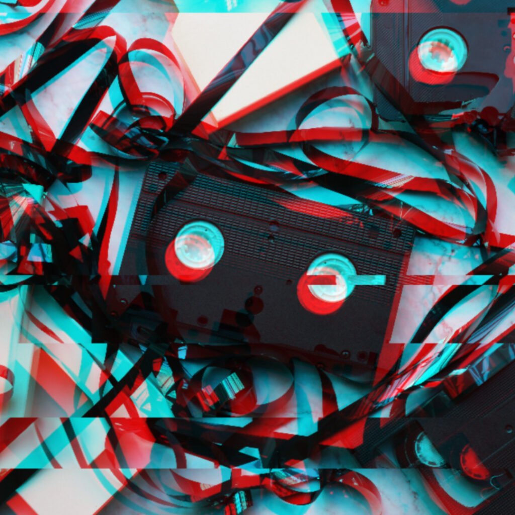 vhs tapes glitched