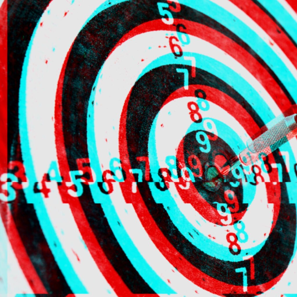 glitched photo of a target